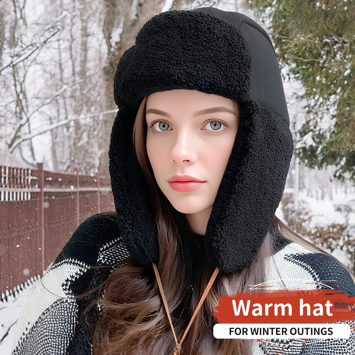 Fleece Trapper Hat Winter Bomber Hat
