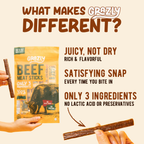 Plain Beef Meat Sticks - 100% Grass-Fed & Finished