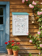 Vintage Farmhouse Wall-Mounted Post Box Mailbox Metal Letter Box Outdoor