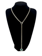 Heart Crystal Charm Slip Chain