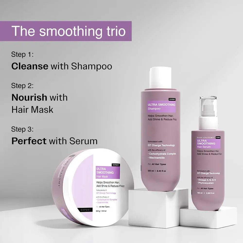 Niacinamide Smoothing Hair Serum, Anti-Frizz Deep Hydrating Hair Treatment