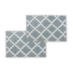 Bibb Home 1-2 Pack Trellis Micro Shag Bath Rugs 17" X 24"
