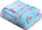 Soft Fleece Throw Blanket 50x60 – Lightweight Cozy Bed Couch Sofa Blanket for All Seasons