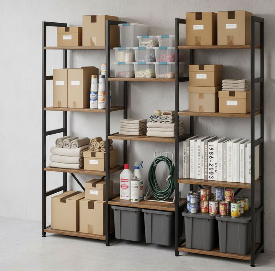 Industrial Metal Bookshelf