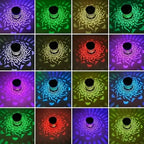 Solar Mandala Wall Light | Outdoor Garden Fence Projector Lamp
