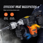 Demolition Jack Hammer Concrete Breaker 1400W Electric Hammer 2 Chisel