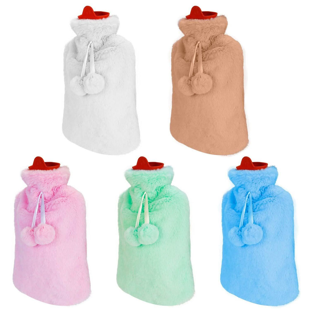 2L Hot Water Bottle with Plush Cover