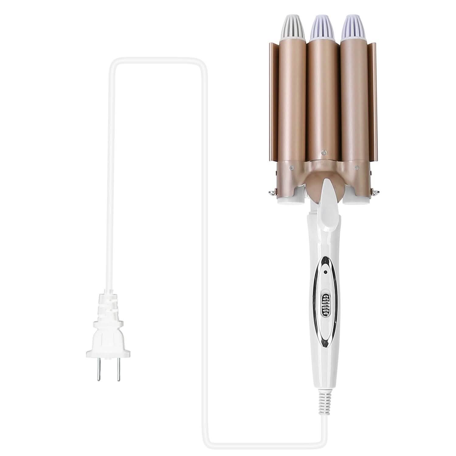 3-Barrel Curling Iron Wand Electric Hair Curler 1" Triple Hair Waver