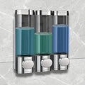 3-Chamber Shower Dispenser - Wall Mounted, No Leakage, No Drill