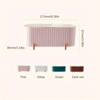 3 Compartments Cotton Swab Storage Box