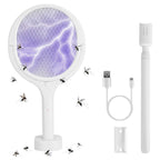 3-in-1 90º Rotating Electric Bug Zapper Racket