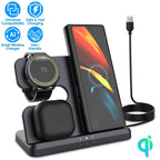 3-in-1 Fast Wireless Charger for Qi-enable Phones, Earphones and Watches