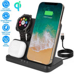 3-in-1 Fast Wireless Charger for Qi-enable Phones, Earphones and Watches
