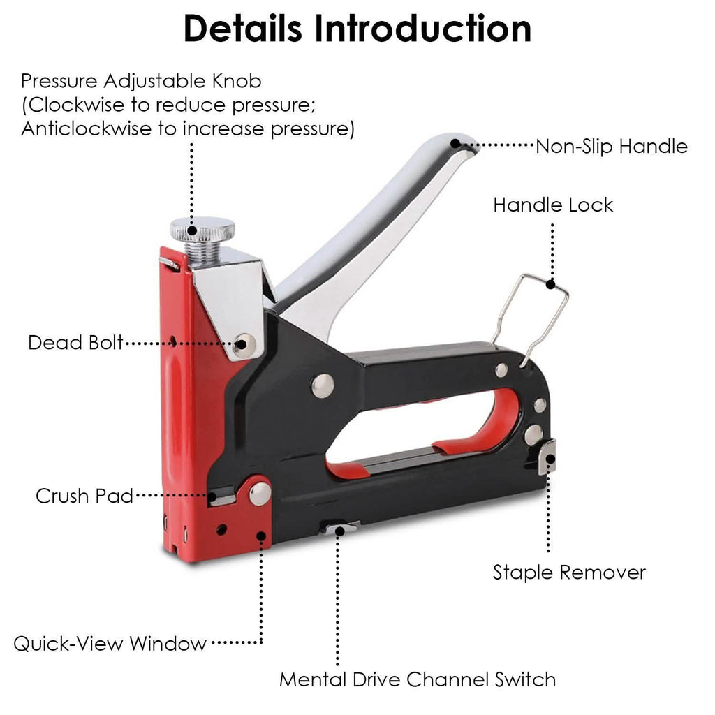 3-in-1 Heavy Duty Manual Nail Stapler Kit