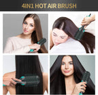 3-in-1 Ionic Straightening Hot Air Brush with Anti-Scald Feature