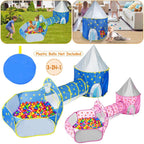 3-in-1 Kids Play Tent Ball Pit Set