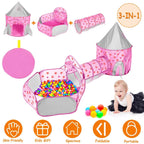 3-in-1 Kids Play Tent Ball Pit Set