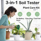 3-in-1 Soil Moisture Meter Probe Tester pH/Light for Plants