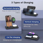 3-in-1 Wireless Charger Qi Fast 15W Charging Stand Pad