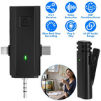 3-in-1 Wireless Clip On Microphone Omnidirectional Noise Reduction Plug