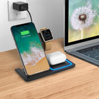 3-in-1 Wireless Fast Charging Station Dock Foldable