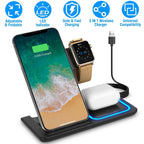 3-in-1 Wireless Fast Charging Station Dock Foldable