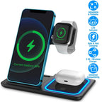 3-in-1 Wireless Fast Charging Station Dock Foldable