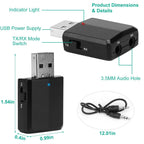 3-in-1 Wireless V5.0 USB Audio Transmitter Receiver