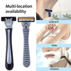3-Layer Stainless Steel Razor Hair Removal 12 Shaving Blades and 1 Handle