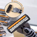 3-Layer Stainless Steel Razor Hair Removal 12 Shaving Blades and 1 Handle