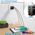 3-Pack: 3-Port USB Hub Charger Wall Power Charging Plug Adapter