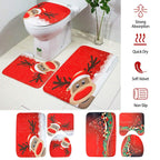 3-Pack: Christmas Bathroom Rugs Set