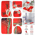 3-Pack: Christmas Bathroom Rugs Set