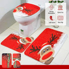 3-Pack: Christmas Bathroom Rugs Set