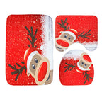 3-Pack: Christmas Bathroom Rugs Set