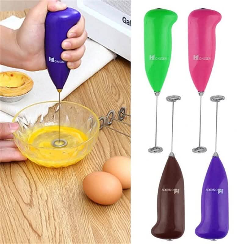 3-Pack: Electric Milk Frother Handheld Whisk