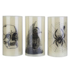 3-Pack: Halloween Battery Operated Flameless Candle Lamp with Timer Setting