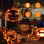 3-Pack: Halloween Window Light with Suction Cup Hanging Holes