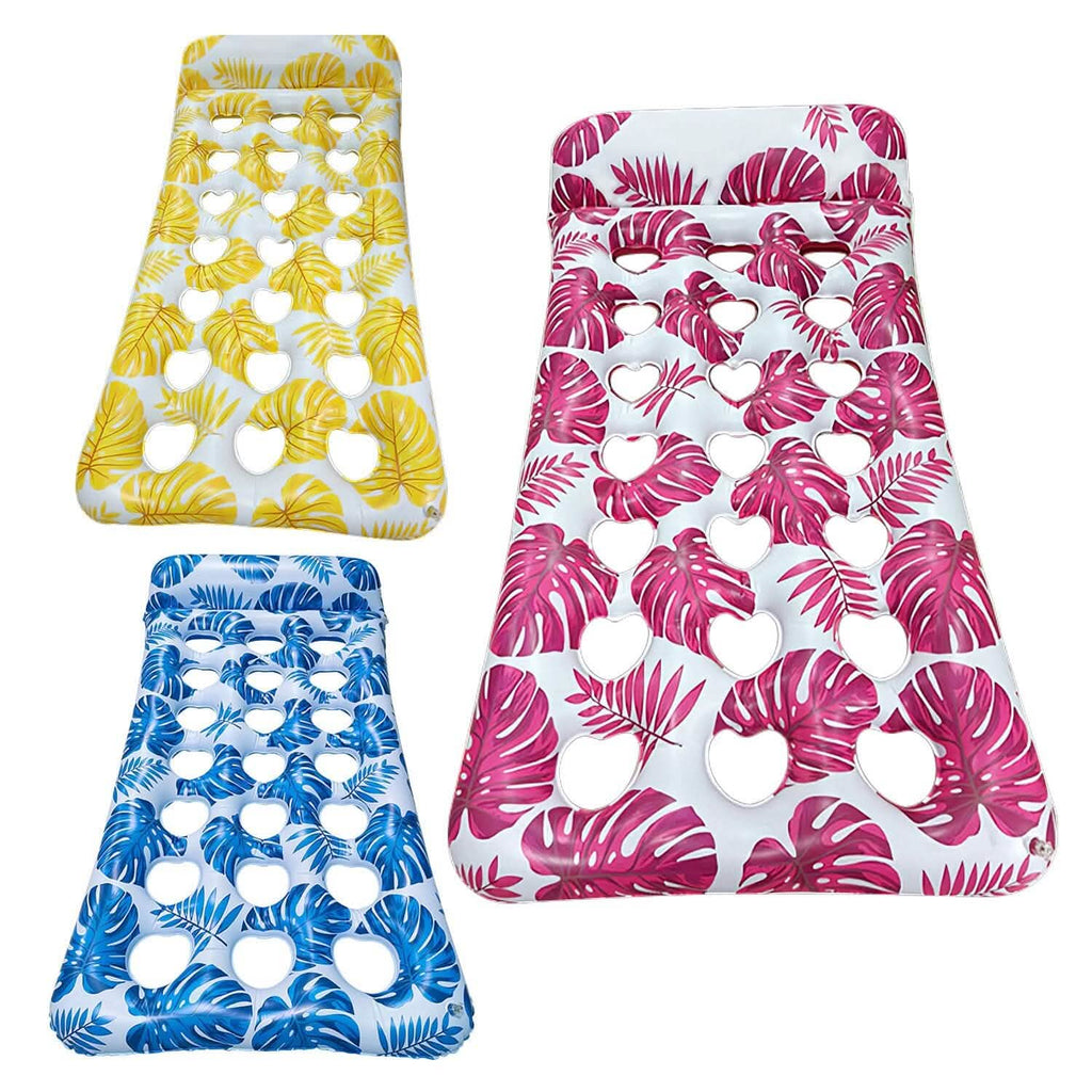 3-Pack: Inflatable Pool Float Raft Water Lounge 330lbs Load-Bearing Mattress with Headrest