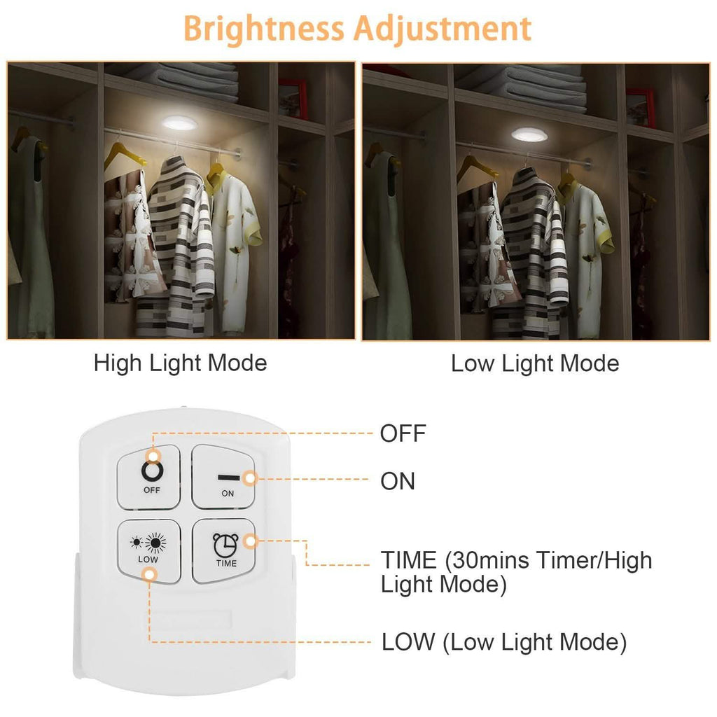 3-Pack: LED Wireless Puck Closet Lights