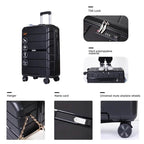 3-Pack: Lightweight Suitcases with TSA Lock