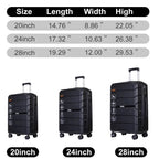 3-Pack: Lightweight Suitcases with TSA Lock