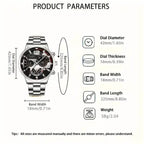 3-Pack: Luxury Men's Quartz Watch Set with Precision Time Scale