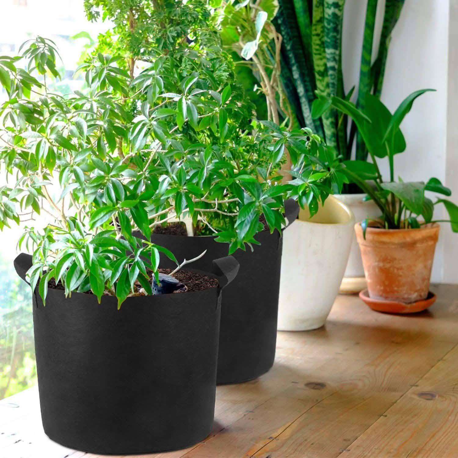 3-Pack: Planter Bags Breathable Planting Fabric Pots with Harvest Window