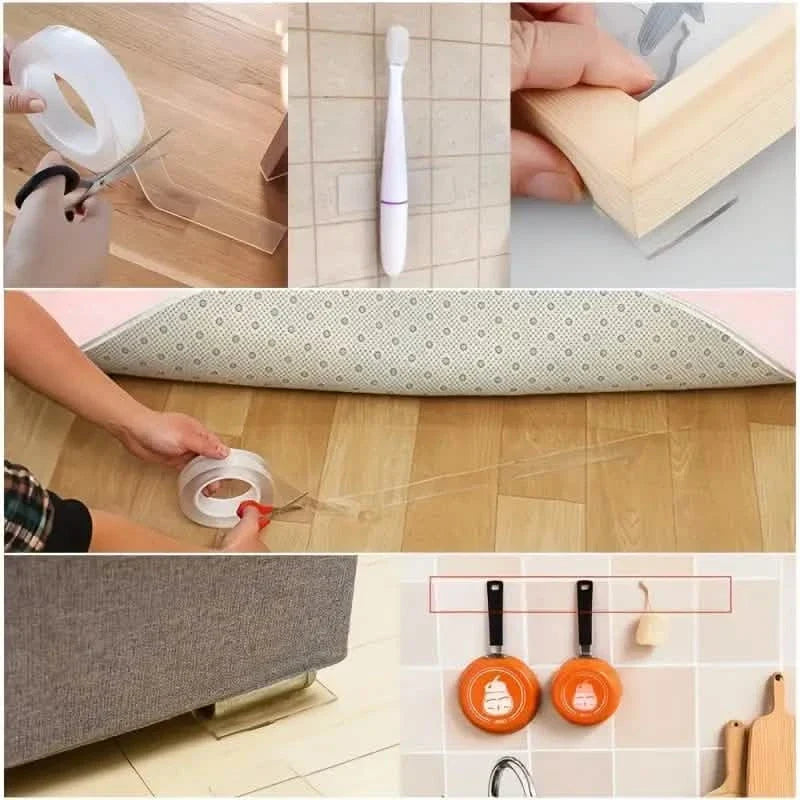 3-Pack: Reusable & Washable Nano Double-Sided Tape