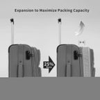 3-Pack: Softside Travel Luggage Set with TSA Lock