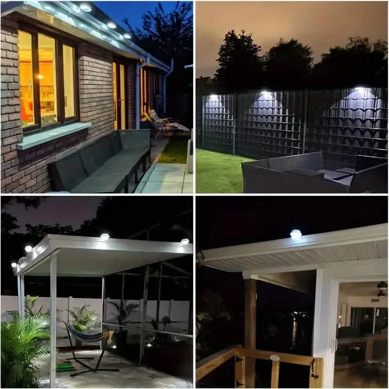 3-Pack: Solar LED Fence Gutter Lights