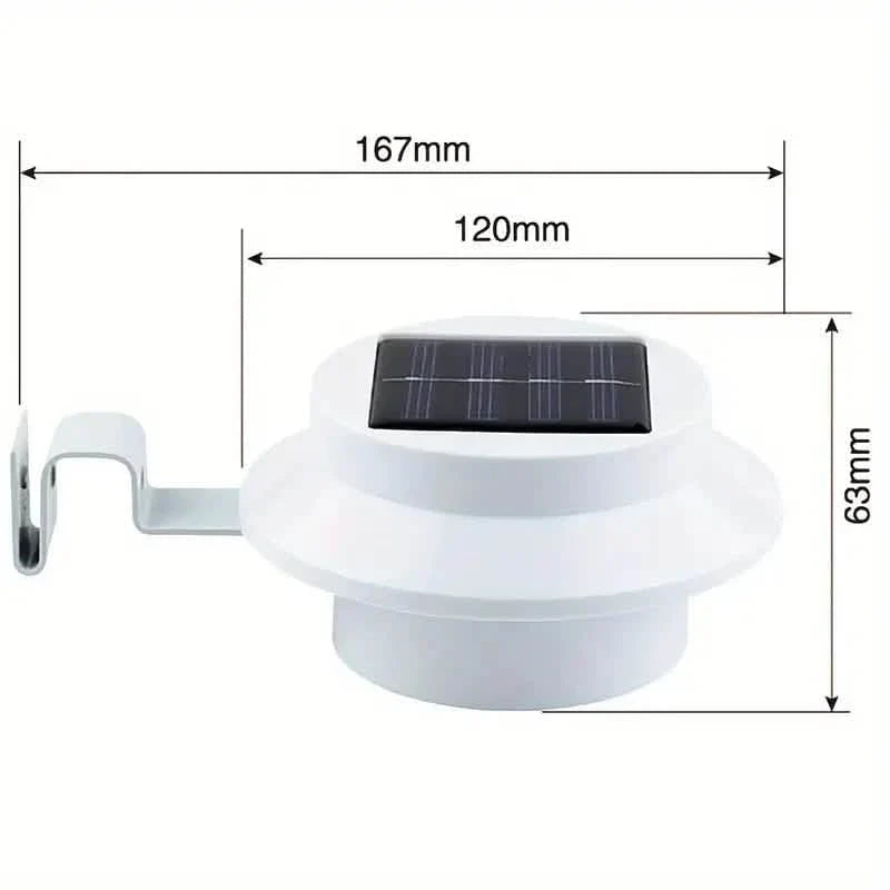 3-Pack: Solar LED Fence Gutter Lights