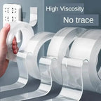 3-Pack: Transparent Adhesive Tape - Reusable, Washable, and No-Residue Nano Gel Strips
