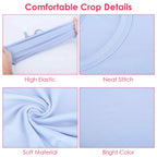 3-Pack: Women Crop Basic Tank Top Ribbed Knit Sleeveless